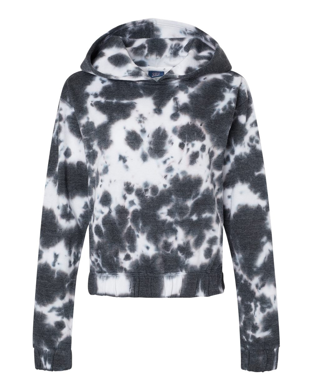 Women's Sueded Fleece_Tie-Dyed Crop Hooded Sweatshirt