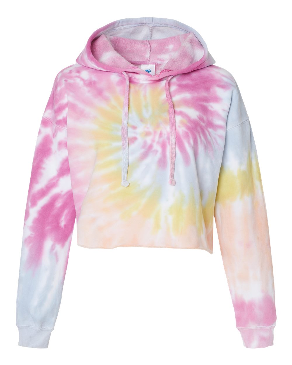 Women's Tie-Dyed Crop Hooded Sweatshirt_8333