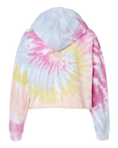 Women's Tie-Dyed Crop Hooded Sweatshirt_8333