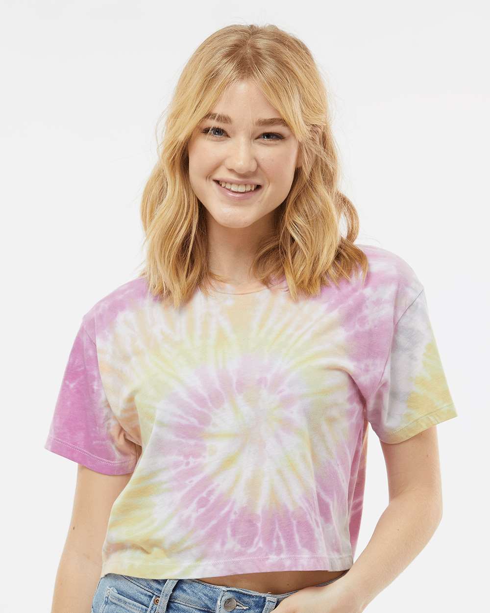 Women's Tie-Dyed Crop T-Shirt - 1050