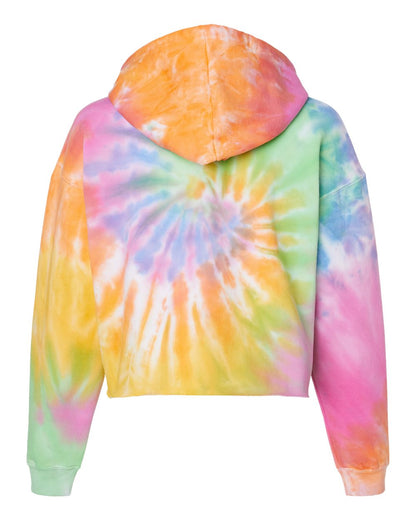 Women's Tie-Dyed Crop Hooded Sweatshirt_8333