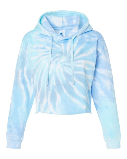 Women's Tie-Dyed Crop Hooded Sweatshirt_8333